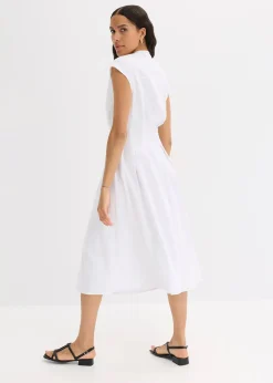 Robe midi légère en lin mélangé