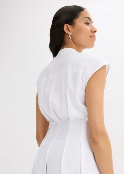 Robe midi légère en lin mélangé