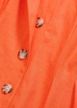 Robe midi légère en lin mélangé