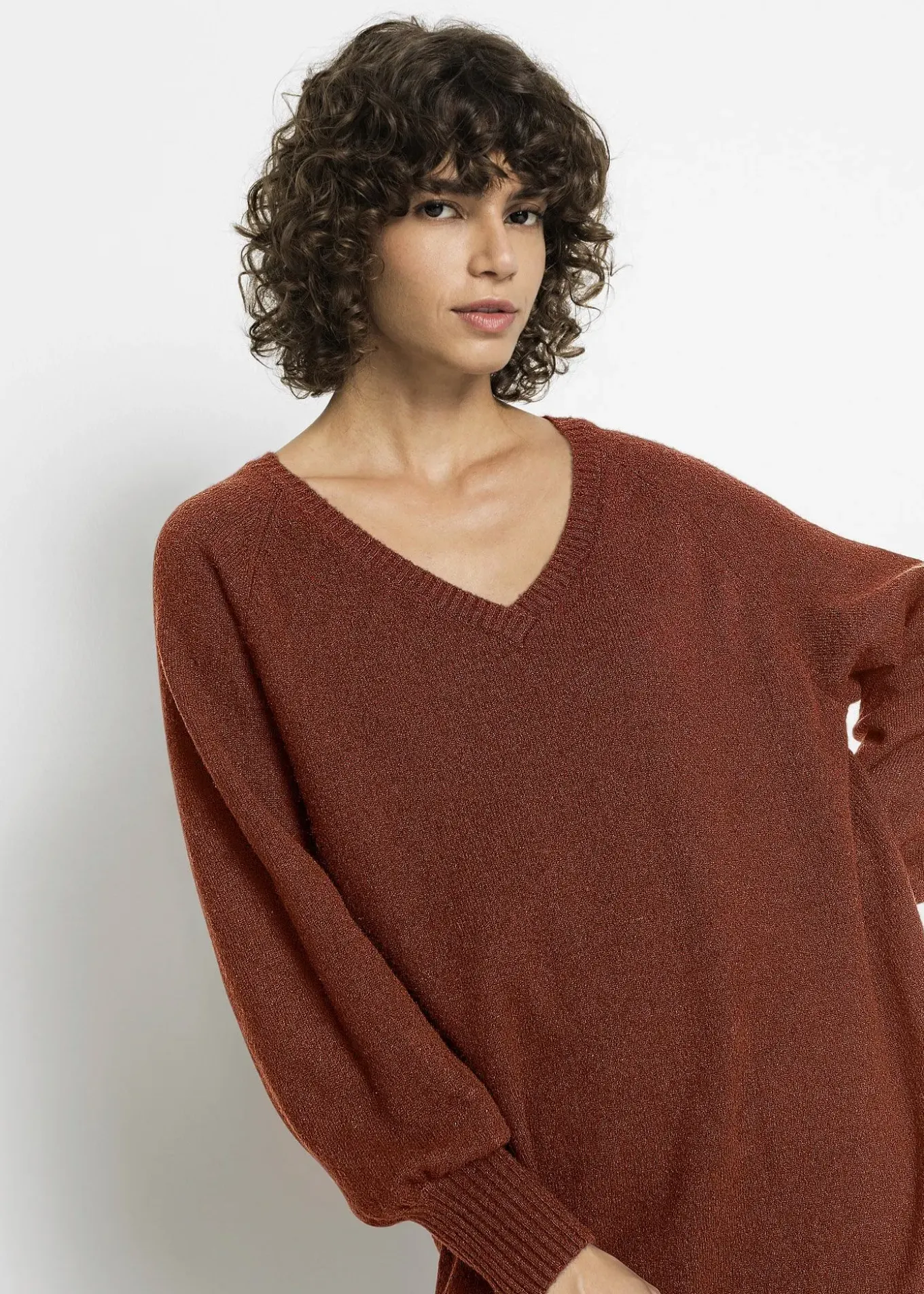 Robe midi oversize en maille