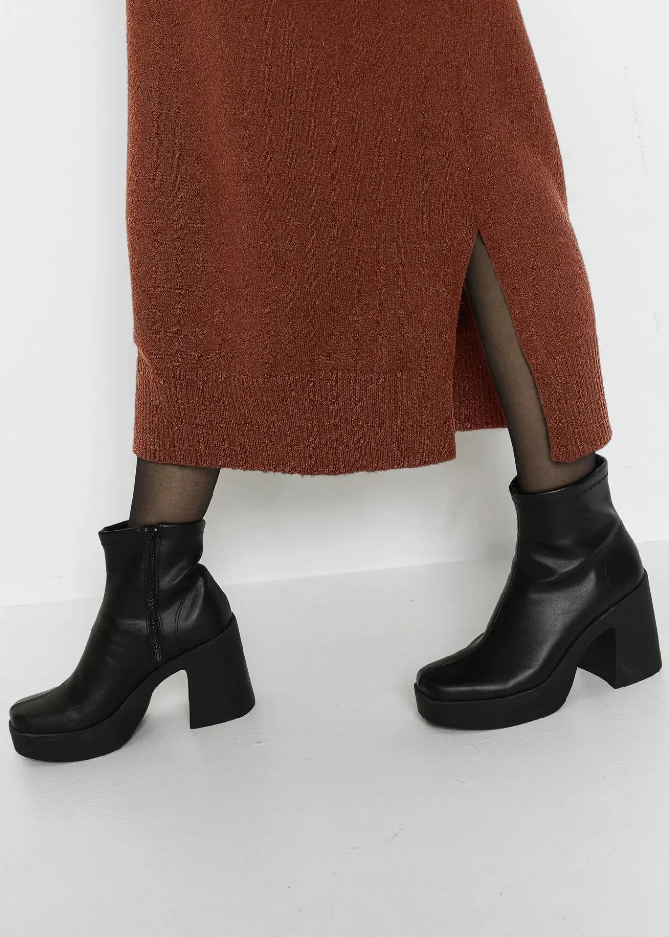 Robe midi oversize en maille