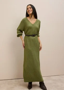 Robe midi oversize en maille