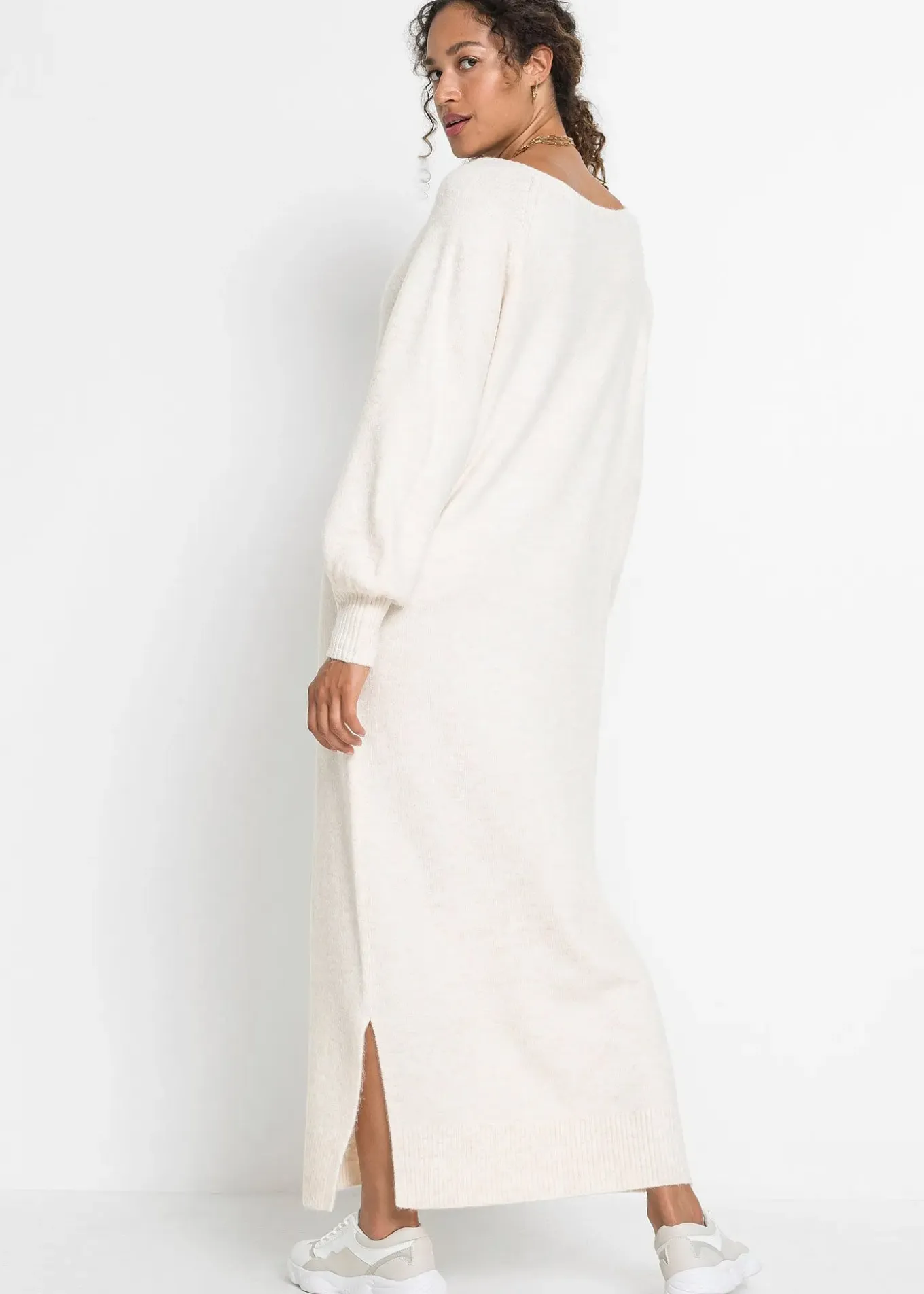 Robe midi oversize en maille