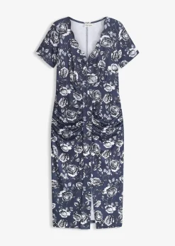 Robe midi près du corps avec décolleté plongeant