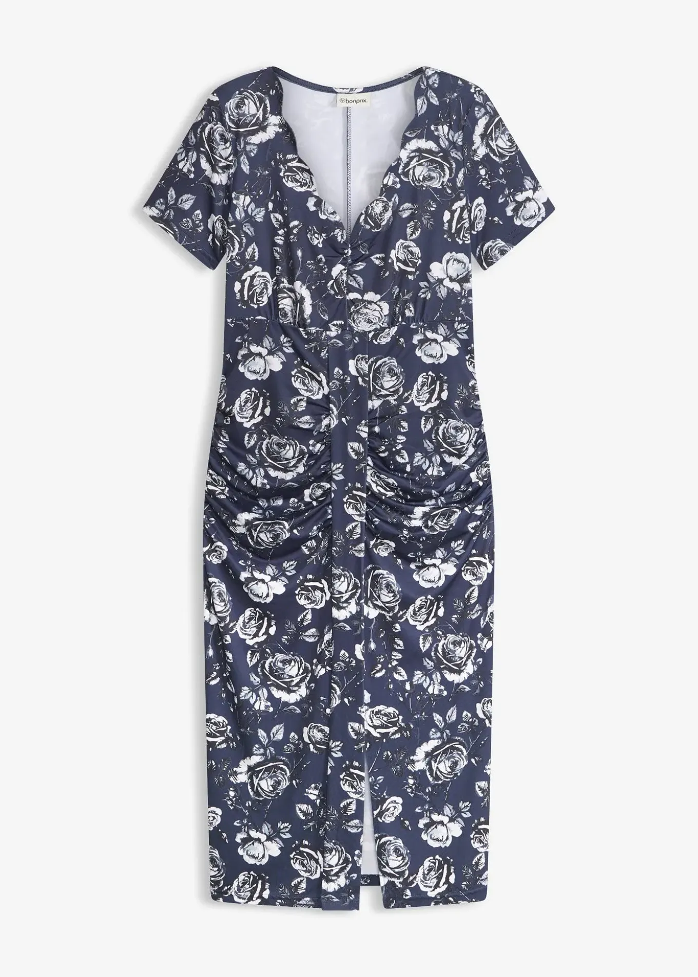 Robe midi près du corps avec décolleté plongeant