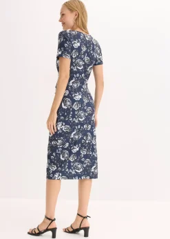 Robe midi près du corps avec décolleté plongeant