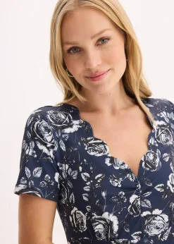 Robe midi près du corps avec décolleté plongeant