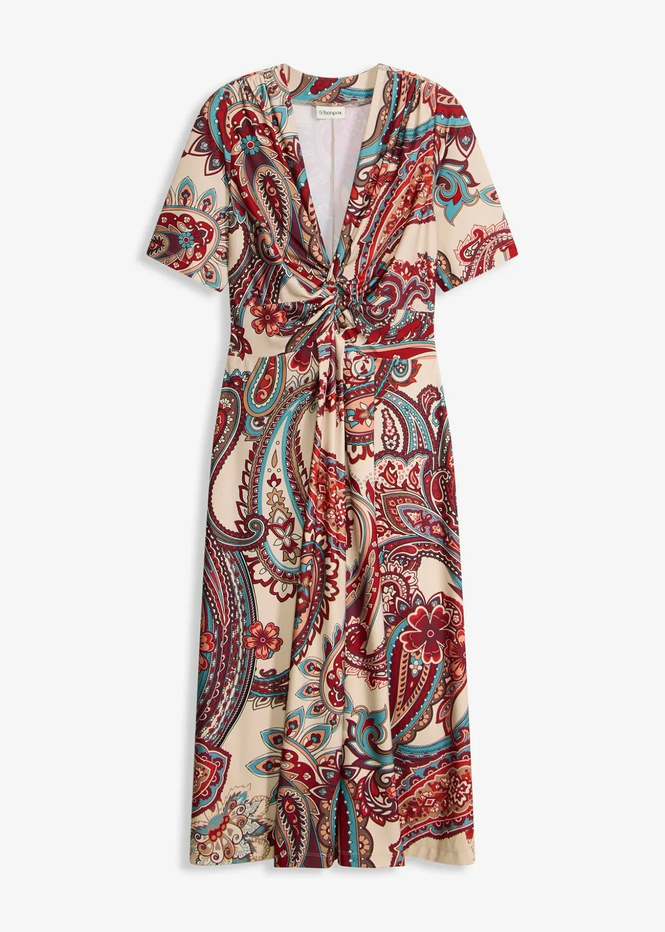 Robe midi près du corps, style portefeuille