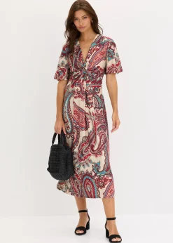 Robe midi près du corps, style portefeuille