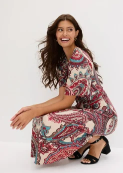 Robe midi près du corps, style portefeuille