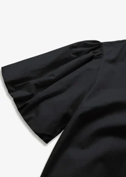 Robe midi tissée en coton