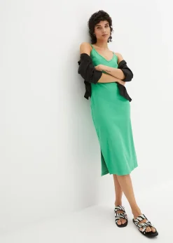 Robe moulante en jersey coton côtelé