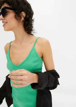 Robe moulante en jersey coton côtelé