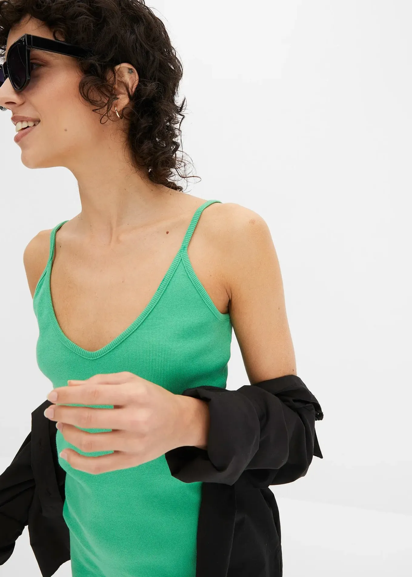 Robe moulante en jersey coton côtelé