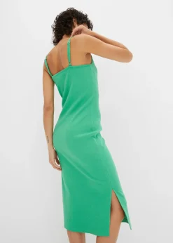 Robe moulante en jersey coton côtelé