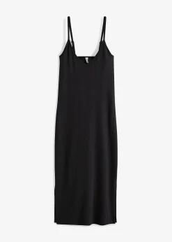 Robe moulante en jersey coton côtelé