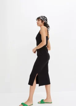 Robe moulante en jersey coton côtelé