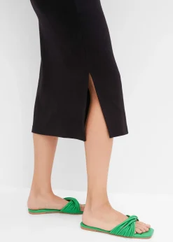 Robe moulante en jersey coton côtelé