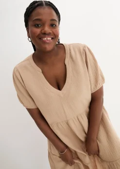 Robe oversize en gaze de coton