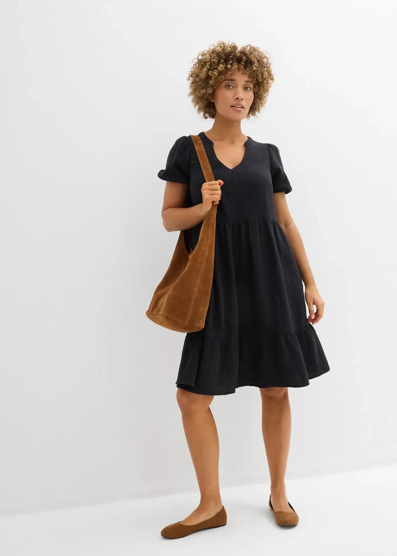 Robe oversize en gaze de coton