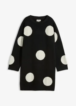 Robe oversize en maille à pois