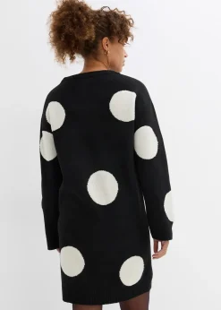 Robe oversize en maille à pois