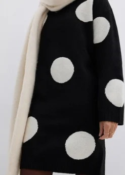 Robe oversize en maille à pois