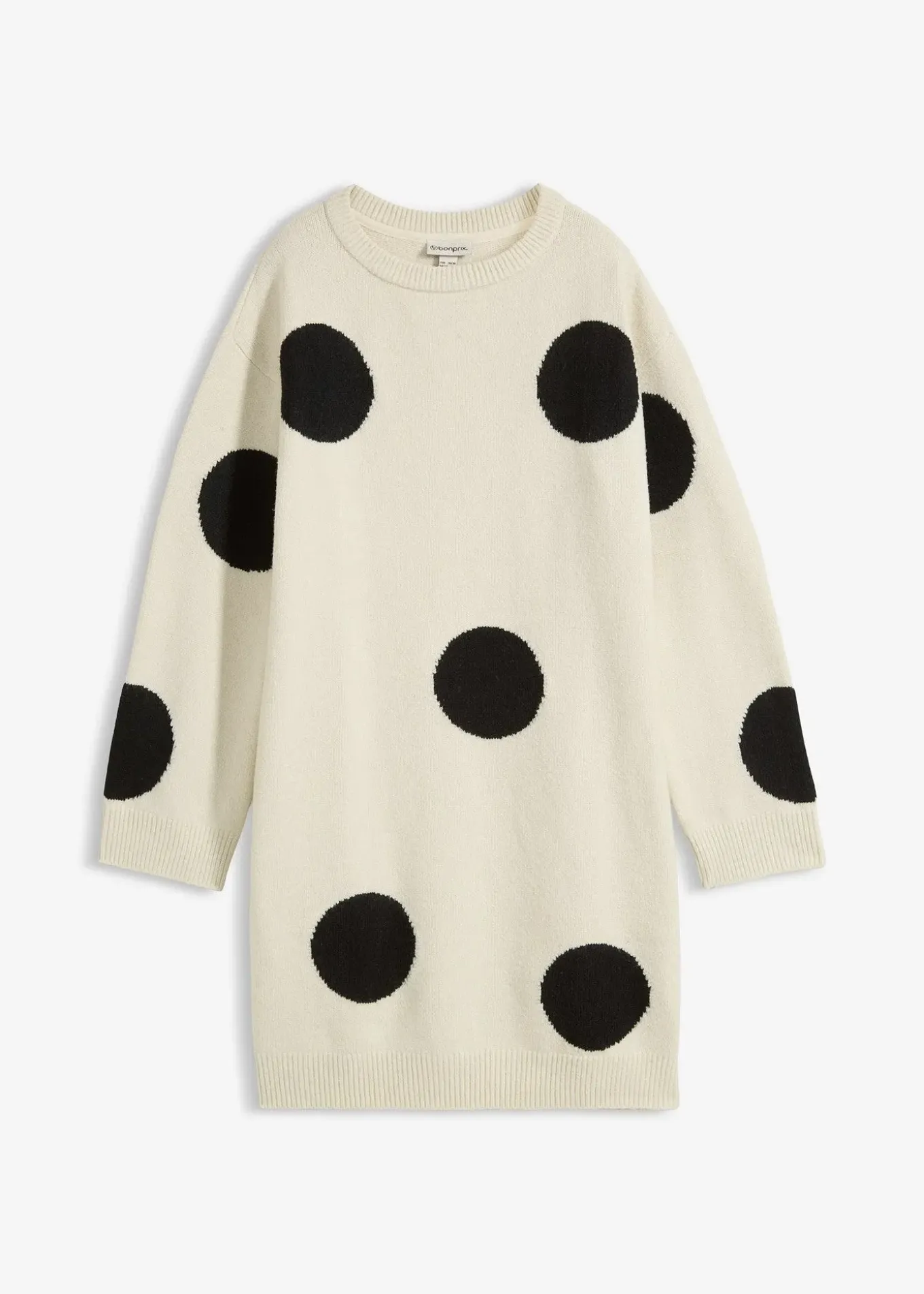 Robe oversize en maille à pois