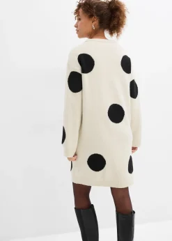 Robe oversize en maille à pois