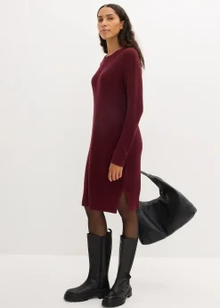 Robe oversize en maille côtelée