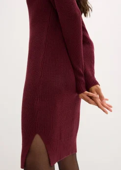 Robe oversize en maille côtelée