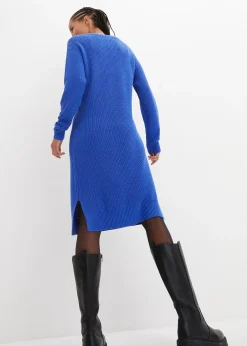 Robe oversize en maille côtelée