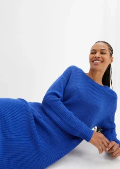 Robe oversize en maille côtelée