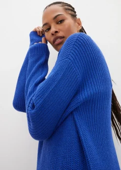 Robe oversize en maille côtelée