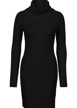 Robe pull ajustée à col boule