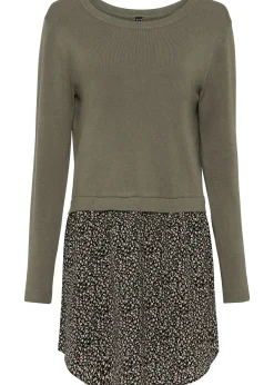 Robe pull en fine maille avec jupe montée