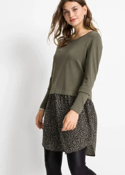 Robe pull en fine maille avec jupe montée