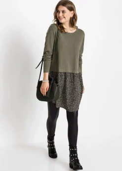 Robe pull en fine maille avec jupe montée