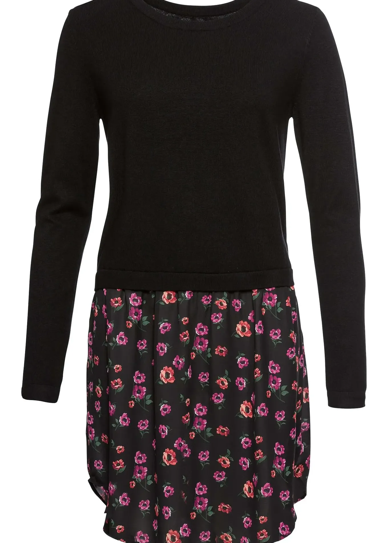 Robe pull en fine maille avec jupe montée