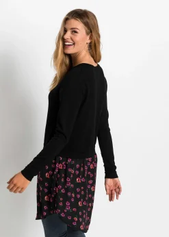 Robe pull en fine maille avec jupe montée