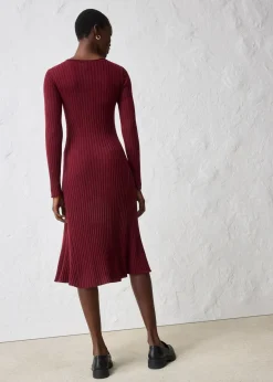 Robe pull en laine mérinos