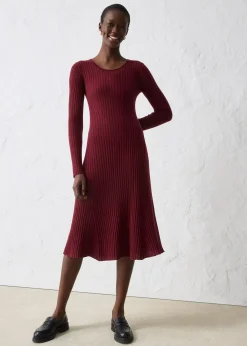 Robe pull en laine mérinos