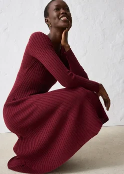 Robe pull en laine mérinos