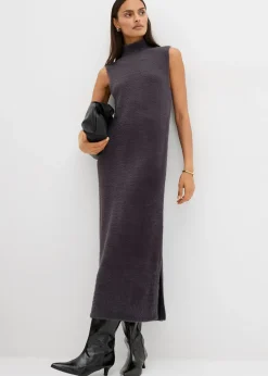 Robe pull en viscose mélangée