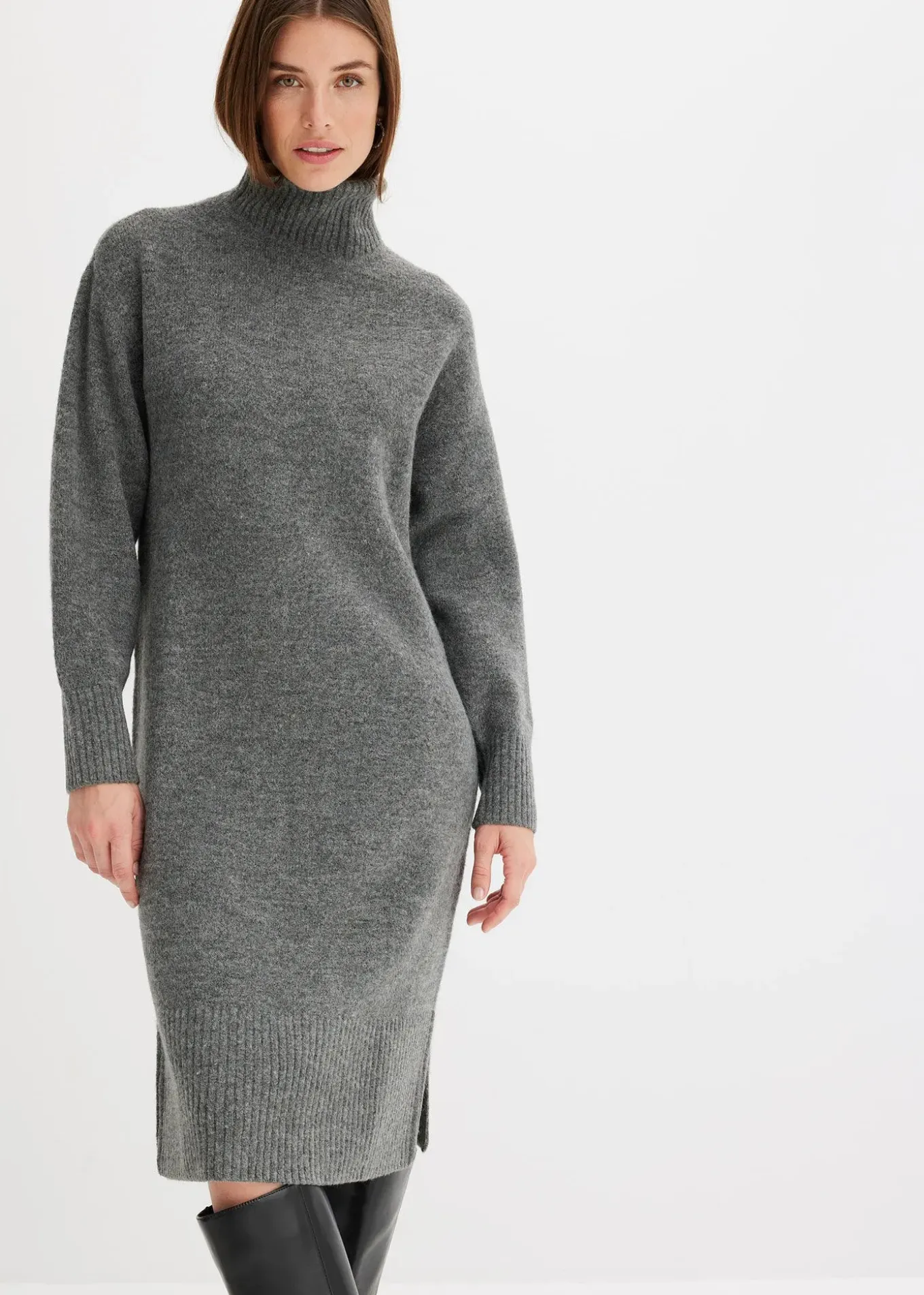 Robe pull fendue sur le côté