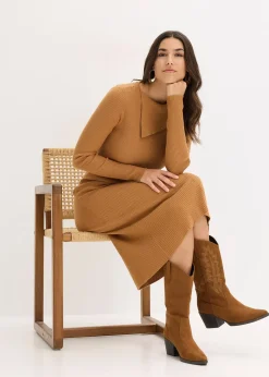 Robe pull fluide en viscose majoritaire