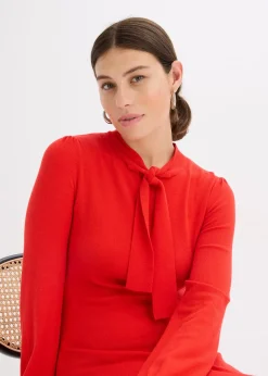 Robe pull fluide en viscose mélangée