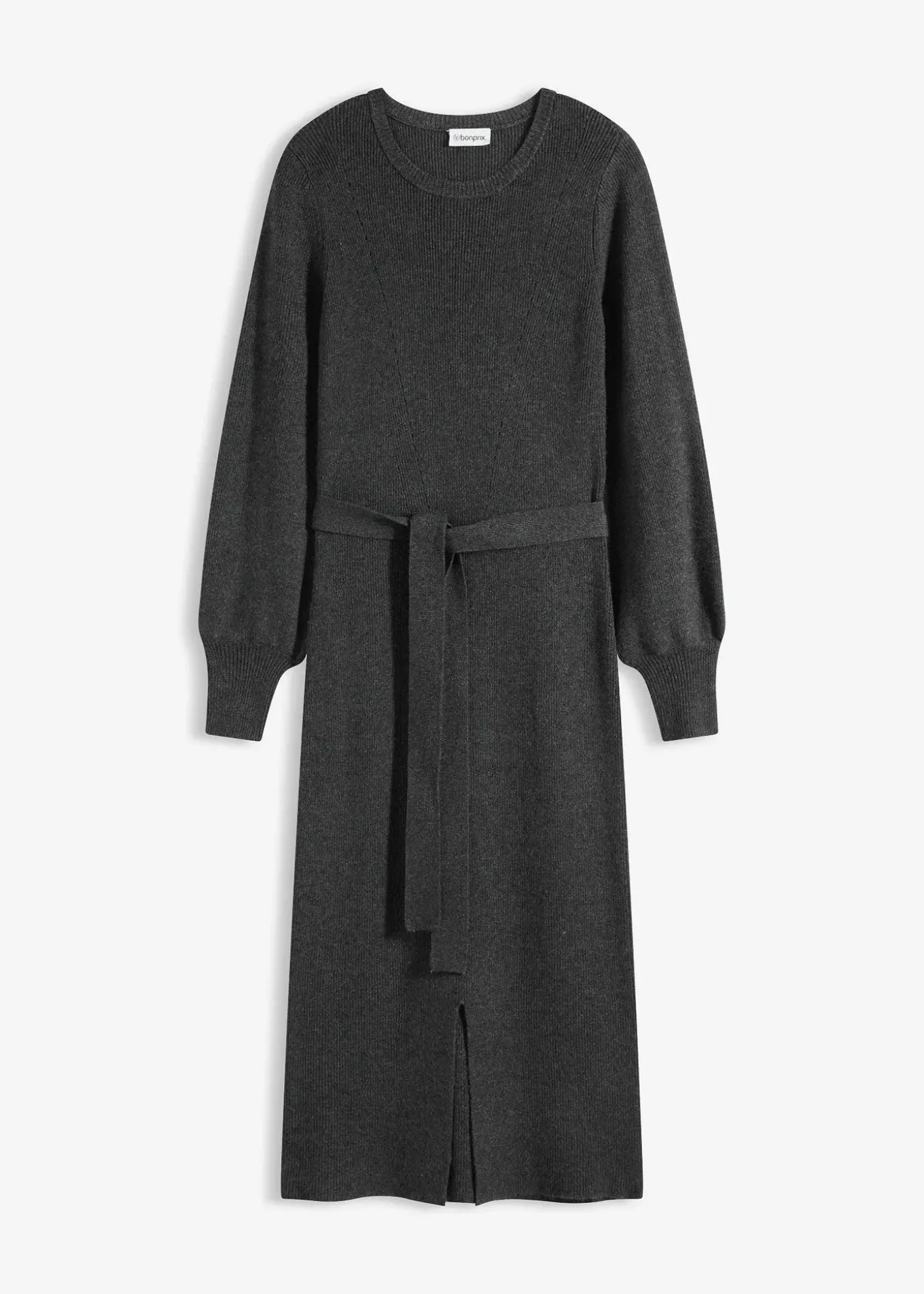 Robe pull fluide et côtelée en viscose majoritaire