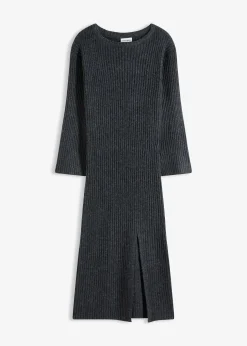 Robe pull longue avec fente