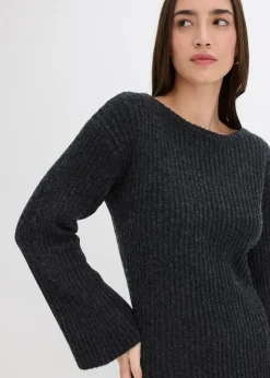 Robe pull longue avec fente